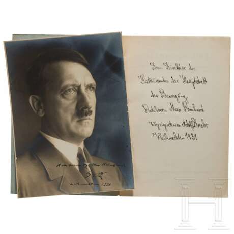 Max Reinhard - Widmungsfoto Hitlers an den Münchner Ratsherrn, Weihnachten 1938 - Foto 1