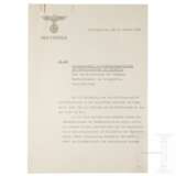 Anordnung Hitlers an die Wehrmachtsbefehlshaber mit der Festlegung der Reihenfolge der GFM und Großadmirale vom 22.2.1944 - Exemplar Göring - Foto 1