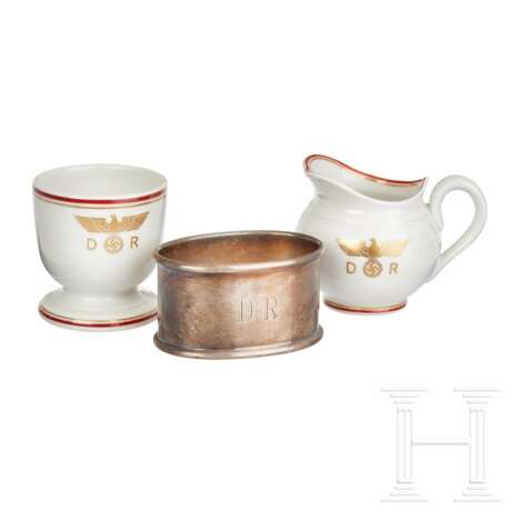 Deutsche Reichsbahn – a Milk Jug, Egg Cup and Napkin Ring from Silver Service - фото 1