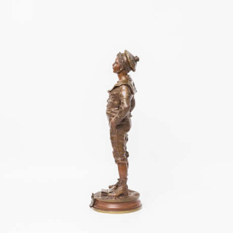 ANFRIE, CHARLES, Bronzefigur "Pfeifender Junge", 19. Jahrhundert - photo 4