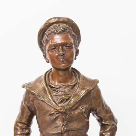 ANFRIE, CHARLES, Bronzefigur "Pfeifender Junge", 19. Jahrhundert - Foto 5
