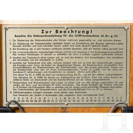 Chiffriermaschine "Enigma I", Nummer "A 10694", komplett mit Holzkasten - Foto 11