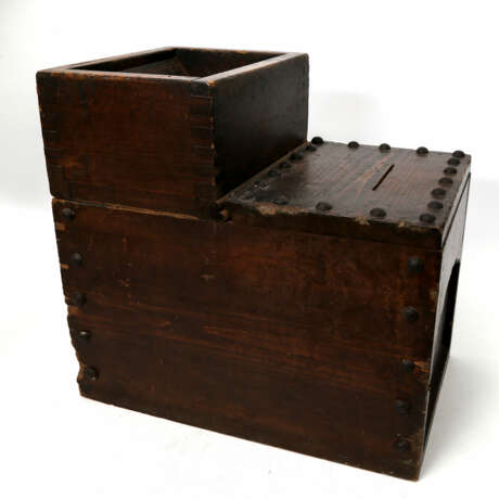 Seltene Keyaki Zenibako (Money Box). JAPAN, Meiji-Zeit (1868-1912) - фото 1