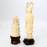 2 Statuetten aus Elfenbein. CHINA und INDIEN, 1900-1945 - фото 3