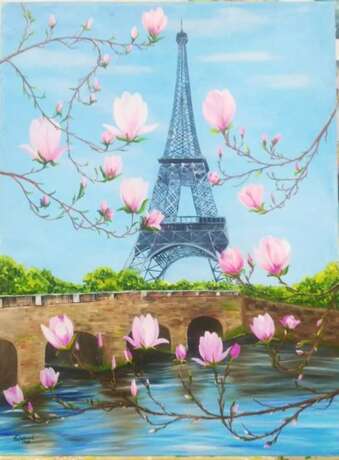 “Ideal in spring” Canvas Oil paint Landscape painting 2020 - photo 1