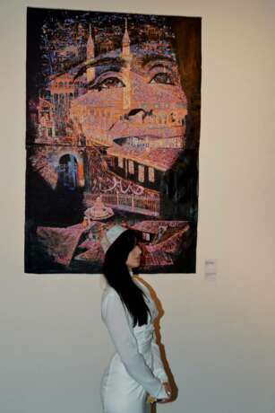 Ночной Бахчисарай и певица Canvas Oil paint 2014 - photo 3