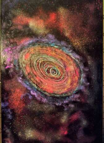 “The universe of time spiral(halo of the galaxy)” Acrylic paint Landscape painting 2020 - photo 2
