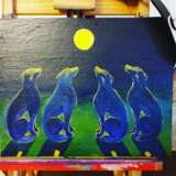 “Each dog has its own moon.” Canvas Acrylic paint Animalistic 2020 - photo 2