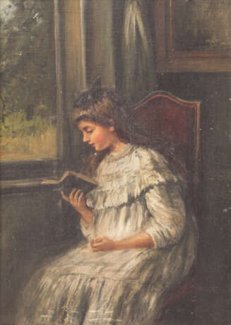 PETERS, PIETRONELLA, attr. (Stuttgart 1848-1924, Schülerin ihres Vaters P.F. Peters), "Lesendes Mädchen", - Foto 1