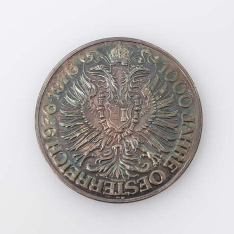 Konvolut von zwei Medaillen, ca. 139g Feinsilber - photo 4