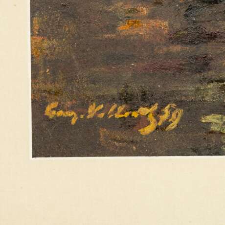 VOLLRATH, CONRAD (1884-1979), "Uferpartie mit vereinzelten Sträuchern", - фото 3