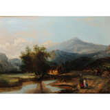 Landschaftsmaler 19. Jahrhundert (?), "Blick in eine Voralpine Landschaft" - photo 1