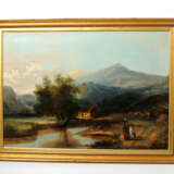 Landschaftsmaler 19. Jahrhundert (?), "Blick in eine Voralpine Landschaft" - Foto 2