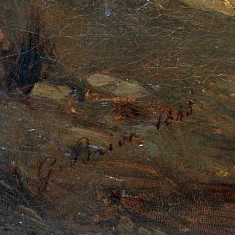 BRION, GUSTAVE (Rothau/Vogesen 1824-1877 Paris), "Zwei Hirtenknaben mit Flöten in felsiger, mediterraner Landschaft", - фото 3