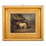 BRAUN, Reinhold, ATTRIBUIERT (1821-1884), "Pferde vor der Schmiede", - photo 2
