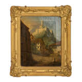 HUBER, R. (Maler 19. Jahrhundert), "Burg über der Stadt", - фото 2