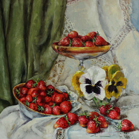 „Erdbeere“ Siehe Beschreibung Impressionismus Stillleben 2020 - Foto 1