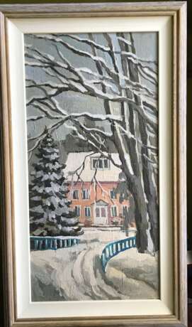 «Зима. Поведники» Canvas Oil paint Realism Landscape painting 2018 - photo 1
