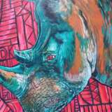 Носорог 2 Acrylfarbe Animalistisches 2019 - Foto 3