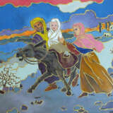 Бегство в Египет Leinwand Ölfarbe Moderne Kunst Mythologische Malerei 2011 - Foto 1