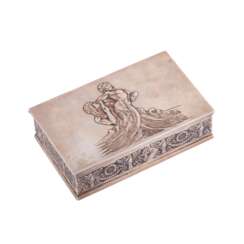 Русская серебряная сигарная коробка «Нептун и Амфитрита»