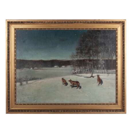 Я. И. Бровар «Зимний пейзаж с волками» - фото 1