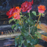 “Rose at the piano” Canvas Oil paint Romanticism Still life 2018 - photo 1