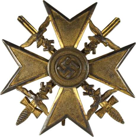 Spanienkreuz in Gold mit Schwertern - Foto 2