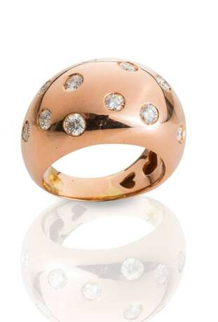 Rosegold-Ring mit Brillanten - Foto 1