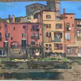 “The Waterfront Of Girona. Spain” See description Realism Landscape painting 2018 - photo 1