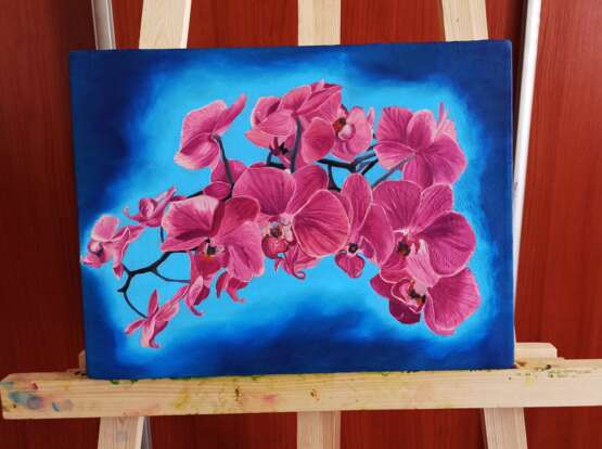 “Orchids” Canvas Oil paint Realist Landscape painting 2020 - photo 1