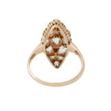 Ring in Schiffchenform ausgefasst mit schönen Diamantrosen, - photo 4