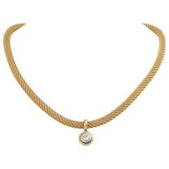 Solitär-Collier mit Brillant von ca. 1 ct,