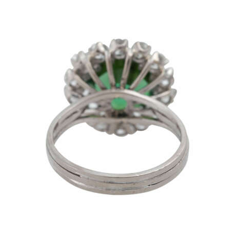 Ring mit grünem Turmalin ca. 3,1 ct, entouriert von 14 Brillanten, - фото 4