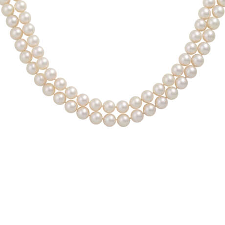 Lange Akoya-Perlenkette, ca. 6,5-7mm, - Foto 2