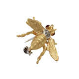 Brosche "Biene" mit Edelsteinen, - photo 2