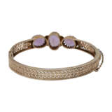 Armreif mit 3 oval facettierten Amethysten, - Foto 4