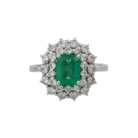 Ring mit Smaragd von ca. 1 ct, - фото 1