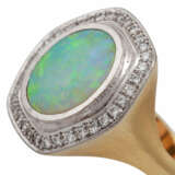 Ring mit Opal, ca. 2,9 ct entouriert von Brillanten, - Foto 5