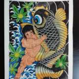 “Watercolor technique in Edo” Cardboard Mixed media Mythological 2019 - photo 1