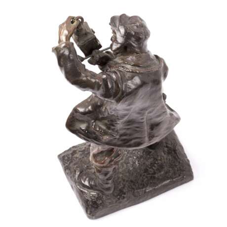 „Französiche bronzekomposition“ Paul Louis Emile Loiseau-Rousseau (1861 - 1927) Leder Gemischte Technik Antike Zeit XIX - Foto 3