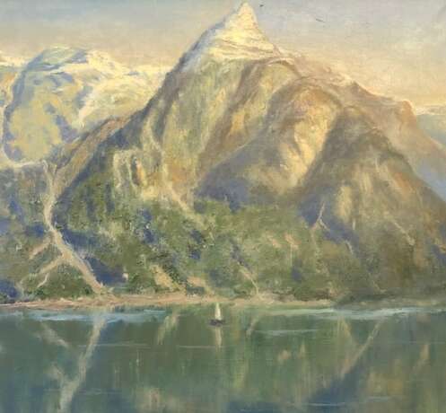 “Mountain landscape” Canvas Oil paint Realism Landscape painting 2020 - photo 1