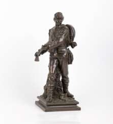 Alte Bronze Figur «Infanterist»