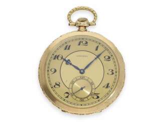 Pocket watch: extremely elegant and very fine Art Deco Frackuhr in the very rare chronometer quality 