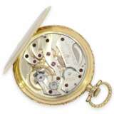 Taschenuhr: äußerst elegante und hochfeine Art déco Frackuhr in der sehr seltenen Chronometerqualität "Extra", Longines No. 4433846, verkauft 1928 nach Wien, mit Stammbuchauszug - Foto 3
