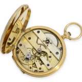 Taschenuhr: wunderschöne Gold/Emaille-Savonnette im Stil der frühen Uhren von Patek & Czapek, Genf um 1850 - photo 4