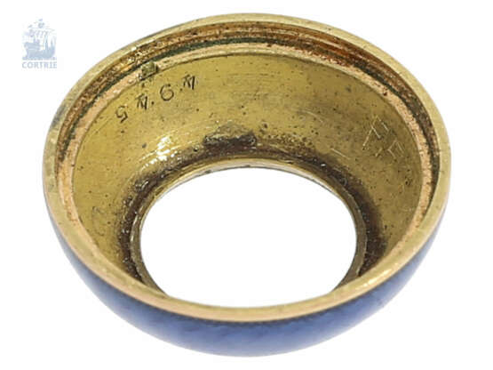 Anhängeuhr/Broschenuhr: Rarität, "Boule de Genève" in äußerst seltener Qualität, Gold/Platin/Emaille mit Diamantbesatz und in kleinster uns bekannter Größe, ca. 1890 - photo 7