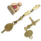 Uhrenschlüssel: kleine Sammlung seltener Spindeluhrenschlüssel, ca. 1680-1820, dabei Raritäten - Foto 6