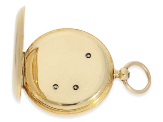 Taschenuhr: hochfeiner, früher Chronograph mit unabhängiger Sekunde und blitzender 1/4-Sekunde, Schweiz ca. 1860 - фото 3