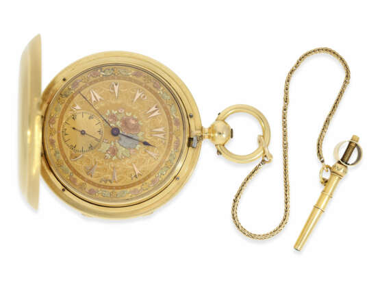 Taschenuhr: exquisites, schweres Taschenchronometer für den osmanischen Markt mit seltenem "Cabriolet"-Gehäuse, French London No.38222, ca.1850 - фото 1